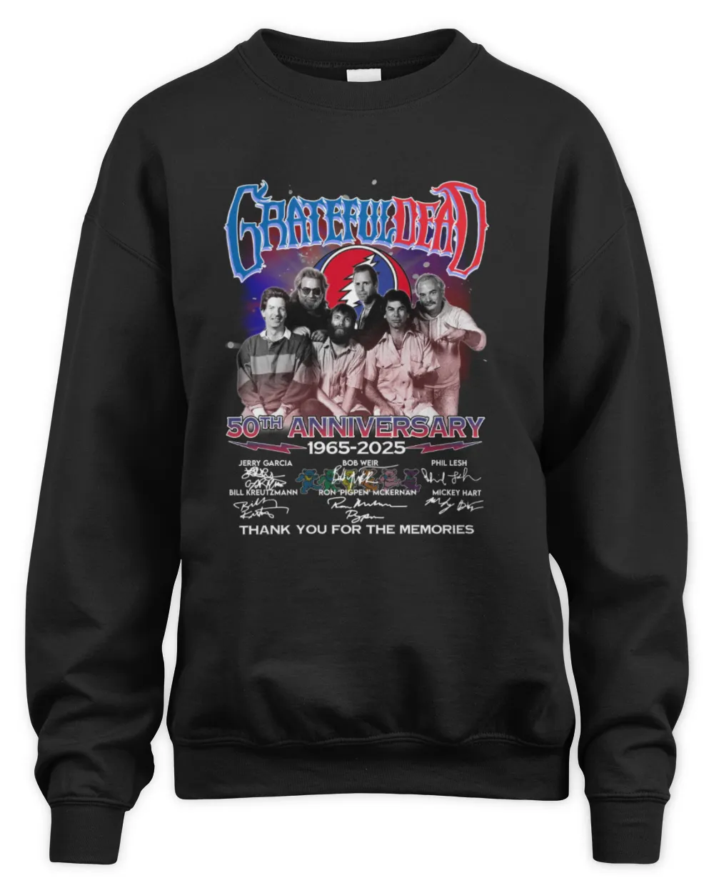 Grateful Dead 50Th Anniversary 1965-2025 Thank You For The Memories Sweatshirt