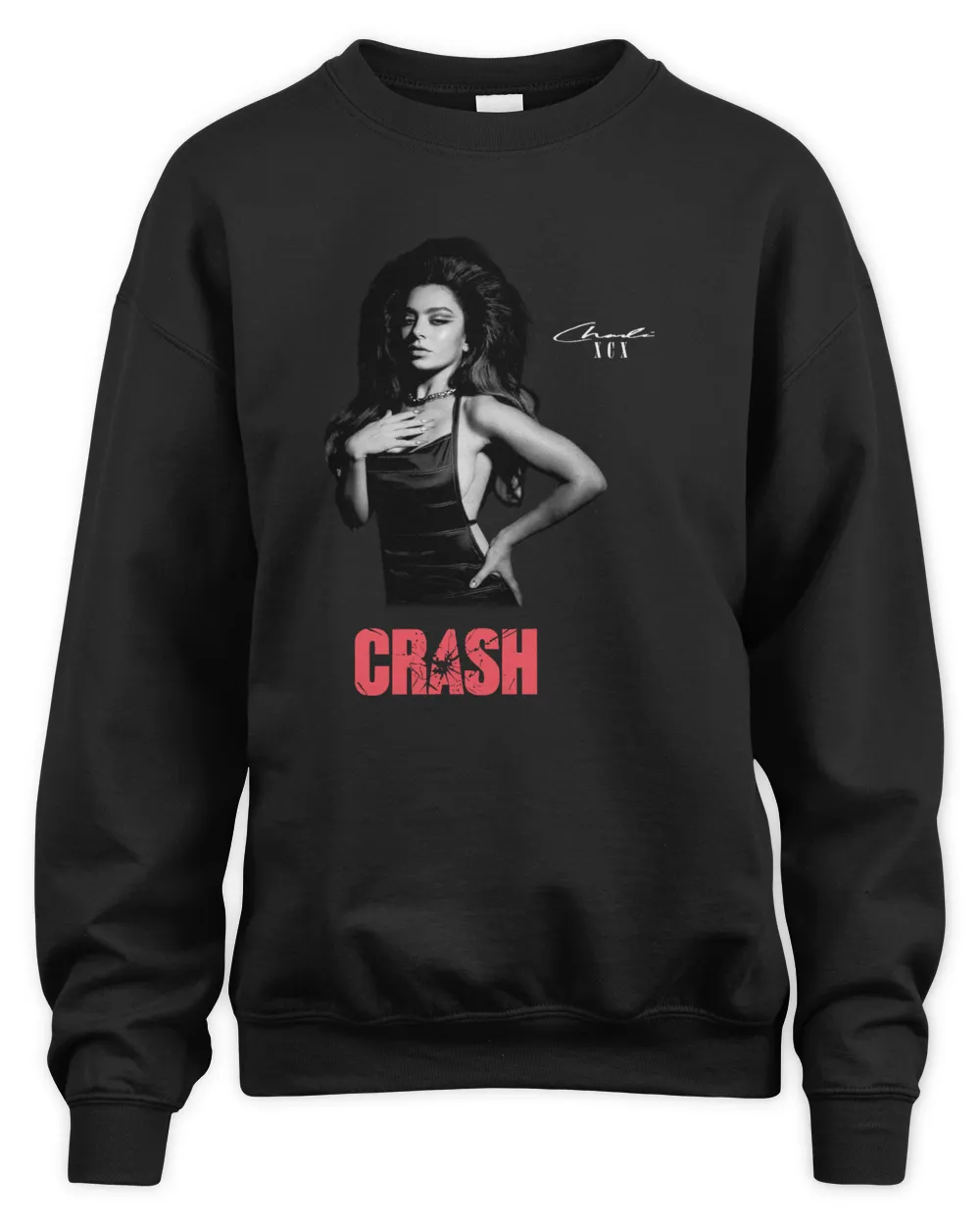 Charli Xcx Merch Crash Album Black Sweatshirt
