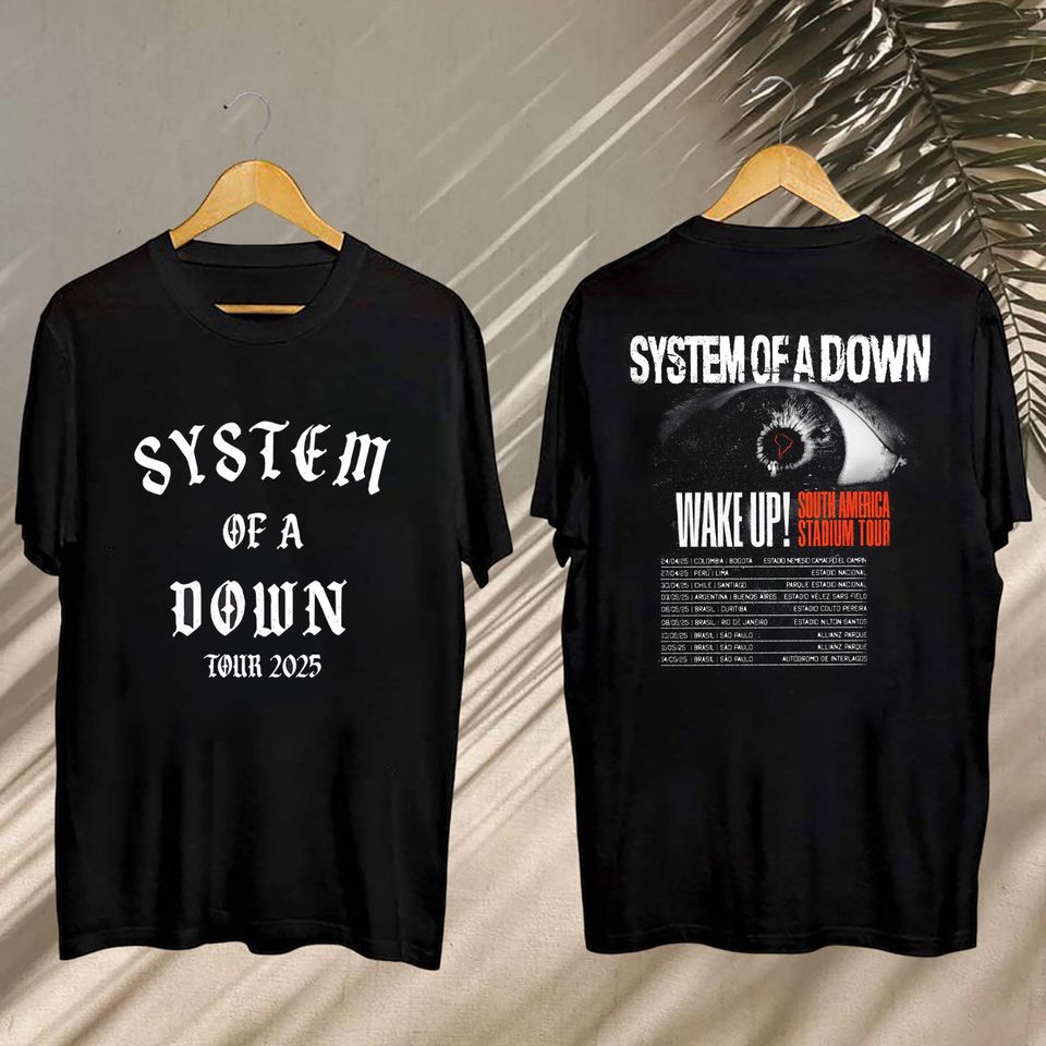 2025 System Of Down South America Stadium Tour Shirt, System Of Down Tour Gift, System Of Down Fan Shirt