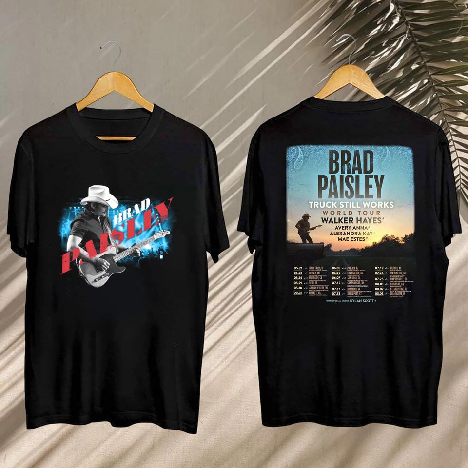 Brad Paisley Shirt, 2025 Brad Paisley Truck Still Works World Tour Shirt, Brad Paisley Concert