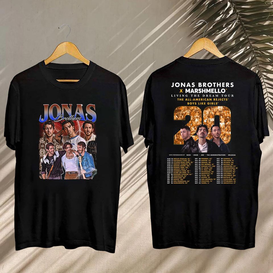 Jonas Brothers Shirt, Jonas Brothers Living The Dream Tour 2025 Shirt, Marshmello 2025 Tour
