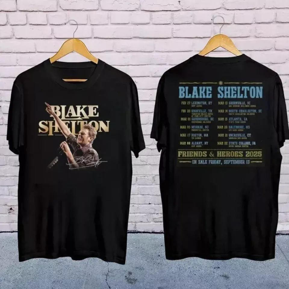2025 'Blake Shelton' Friends And Heroes Tour Shirt