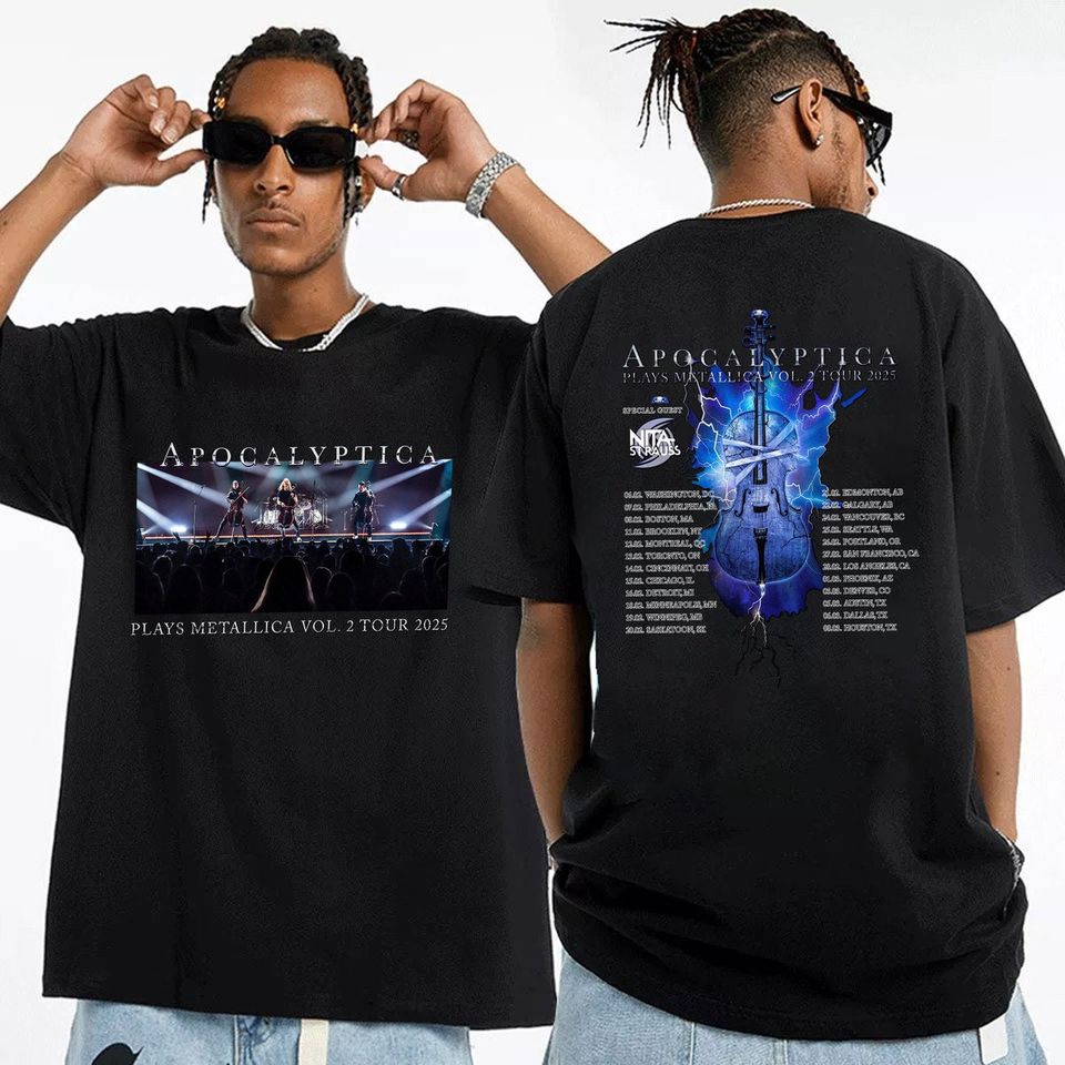 Apocalyptica Plays Metallica 2025 Tour Shirt, Apocalyptica Concert 2025 Shirt, Apocalyptica Band Fan Shirt
