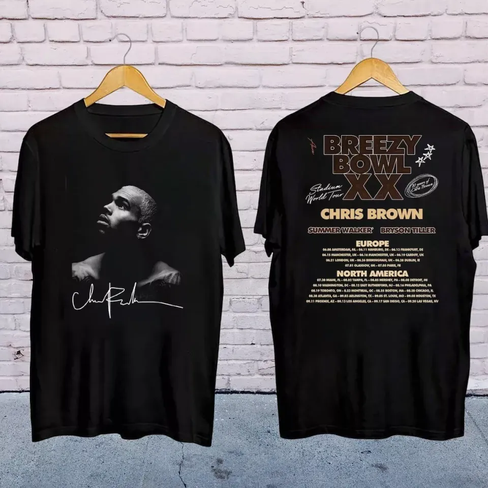 2025 Chris Brown Concershirt, Chris Brown Breezy Bowl Xx Tour 2025 Shirt