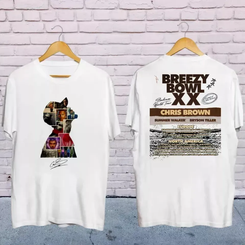 2025 Chris Brown Breezy Bowl Xx Tour Shirt, Chris Brown Album Shirt