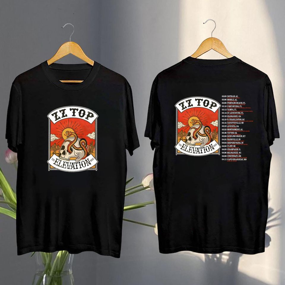 2025 Zz Top The Elevation Tour Shirt, Zz Top Band 2025 Concert, Zz Top Fan Gifshirt