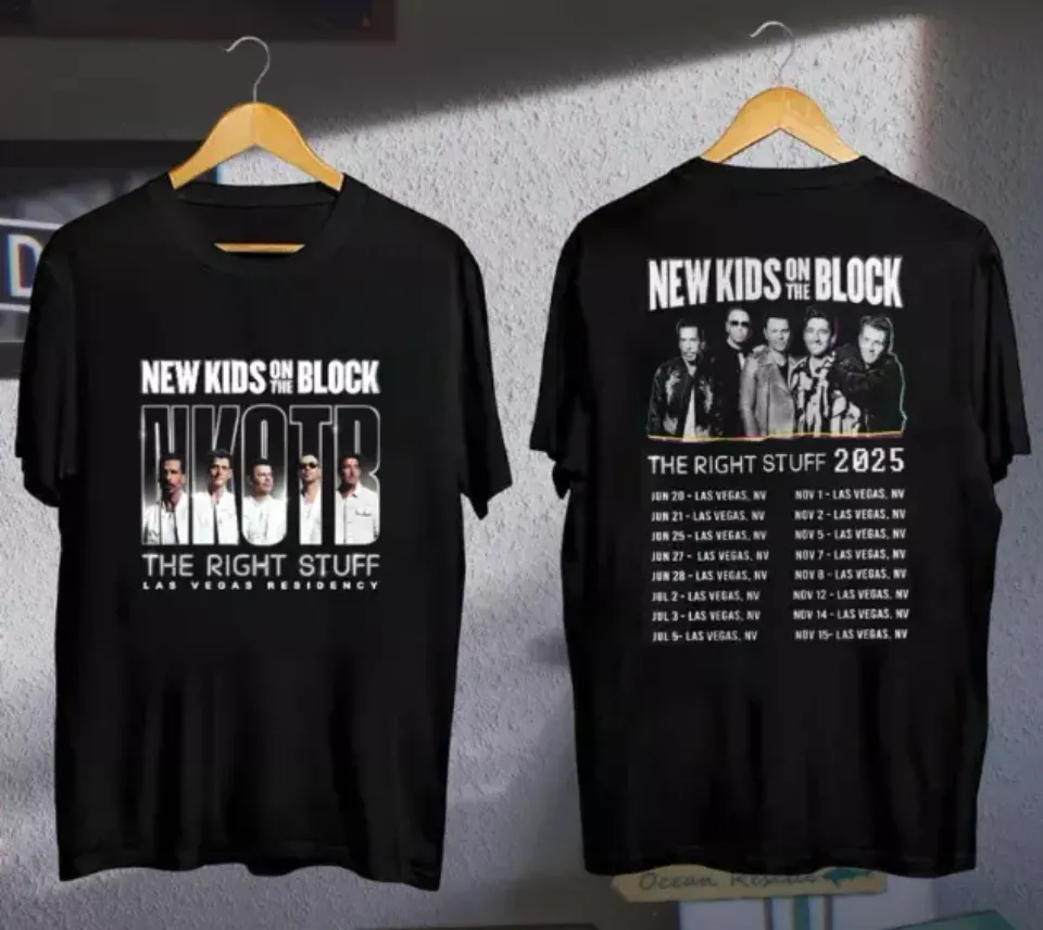 2025 Nk On The Block The Right Stuff Tour Shirt, Nkot Block Band Shirt