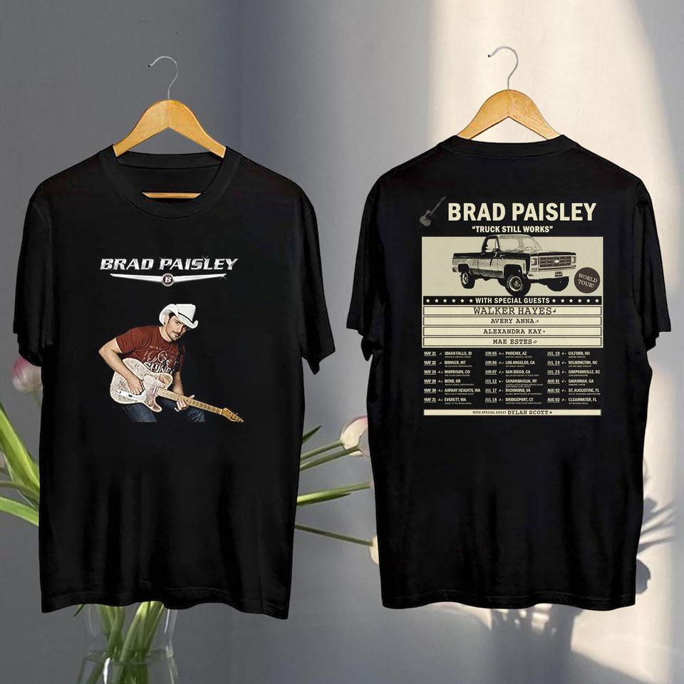 Brad Paisley Concershirt, 2025 Brad Paisley Truck Still Works Tour Shirt, Brad Paisley Fan Shirt