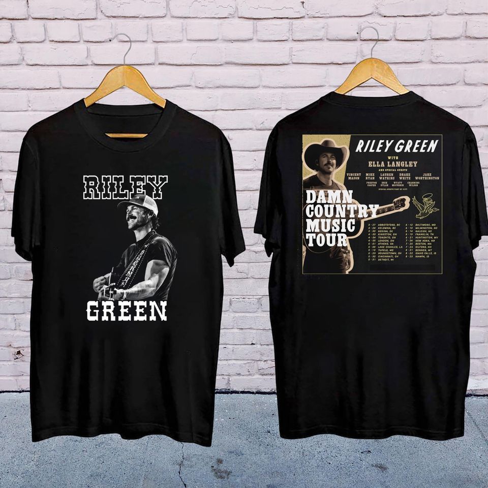 2025 Riley Green Damn Country Music Tour Shirt, Riley Green 2025 Concert, Riley Green Fan Gift