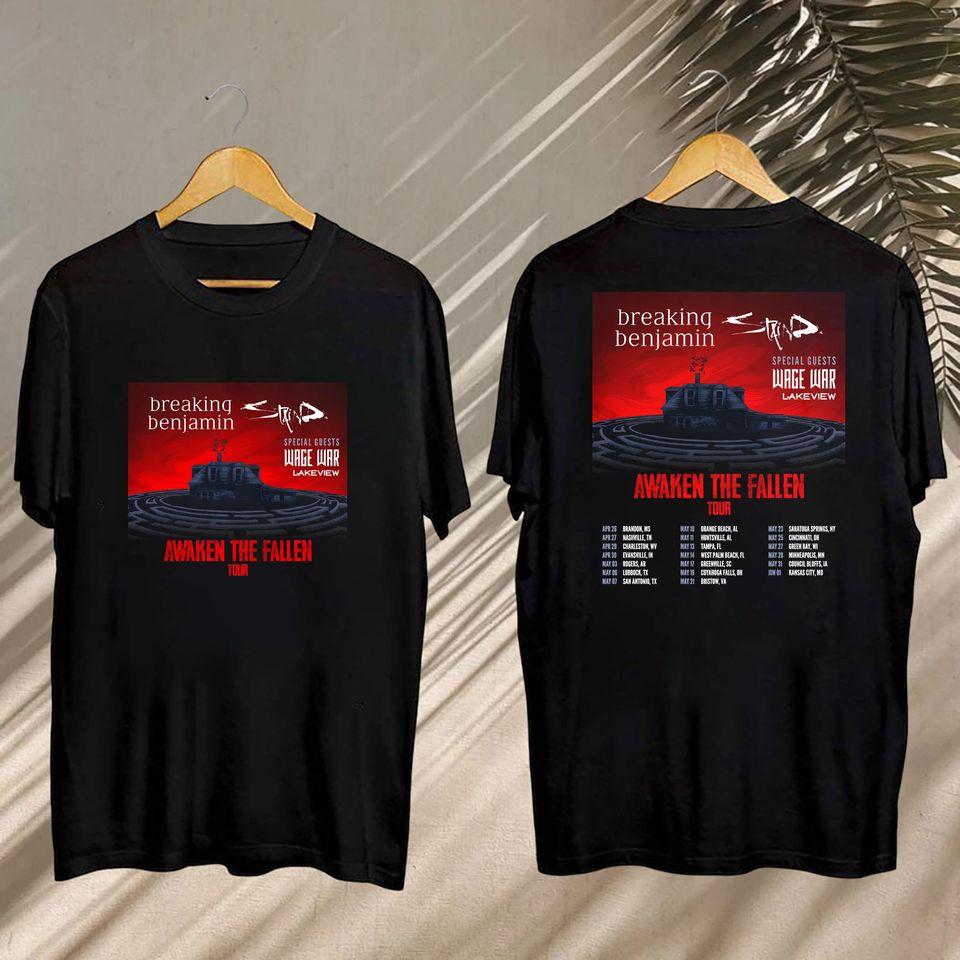 Breaking Benjamin Awaken The Fallen 2025 Tour Shirt, Breaking Benjamin 2025 Concert, Breaking Benjamin Fan Shirt