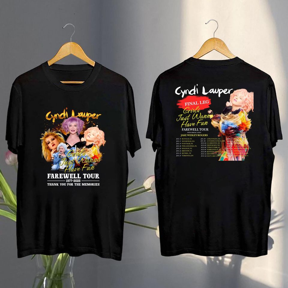 Cyndi Lauper Bootleg Shirt, Cyndi Lauper Girl Tour 2025 Shirt, Cyndi Lauper Fan Gifts