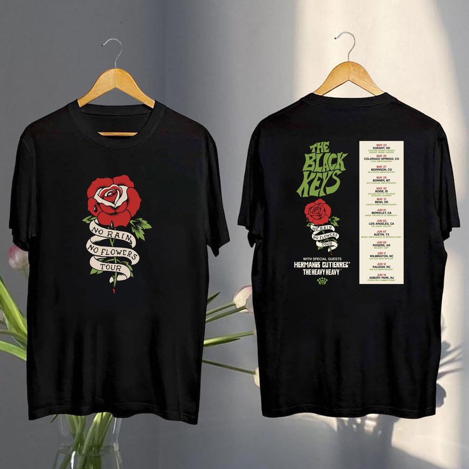 2025 The Black Keys No Rain No Flowers Tour Shirt, The Black Keys 2025 Concert, The Black Keys Fan Shirt