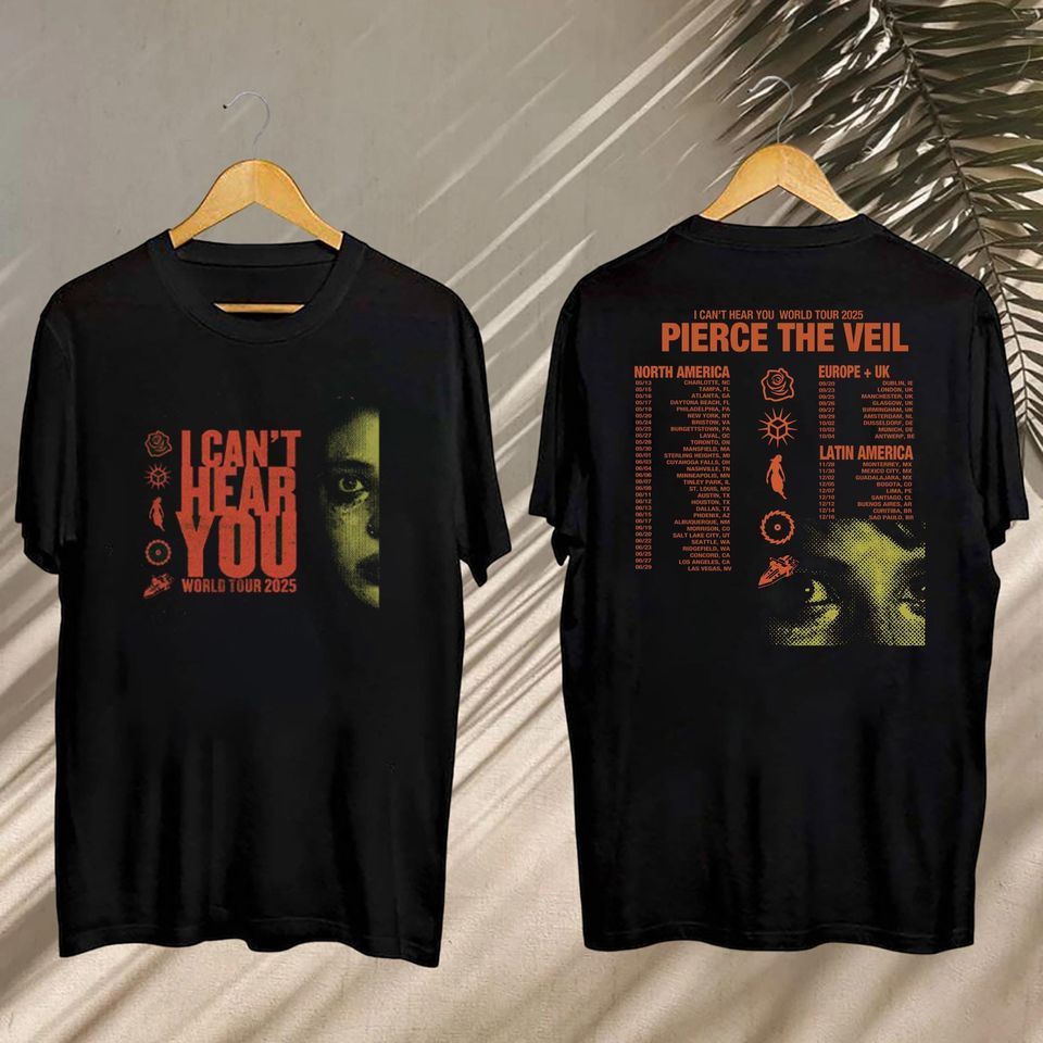 2025 Pierce The Veil I Can'T Hear You Tour Shirt, Pierce The Veil Concert 2025, Pierce The Veil Fan Shirt