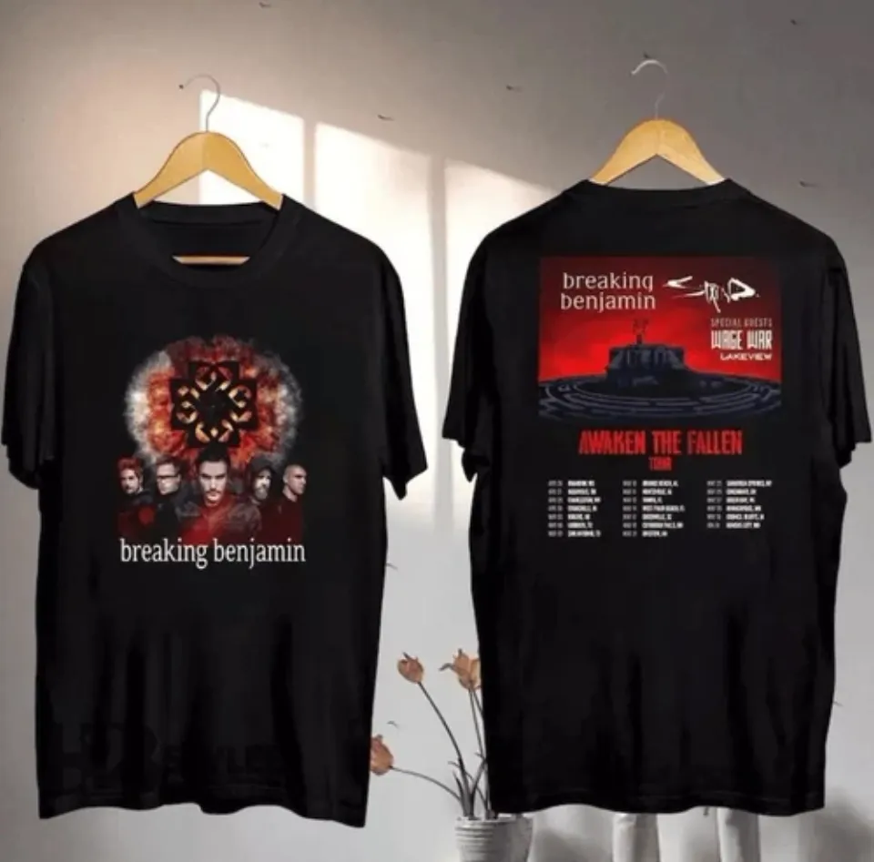Breaking Benjamin Awaken The Fallen Tour 2025 Music Concert Shirt