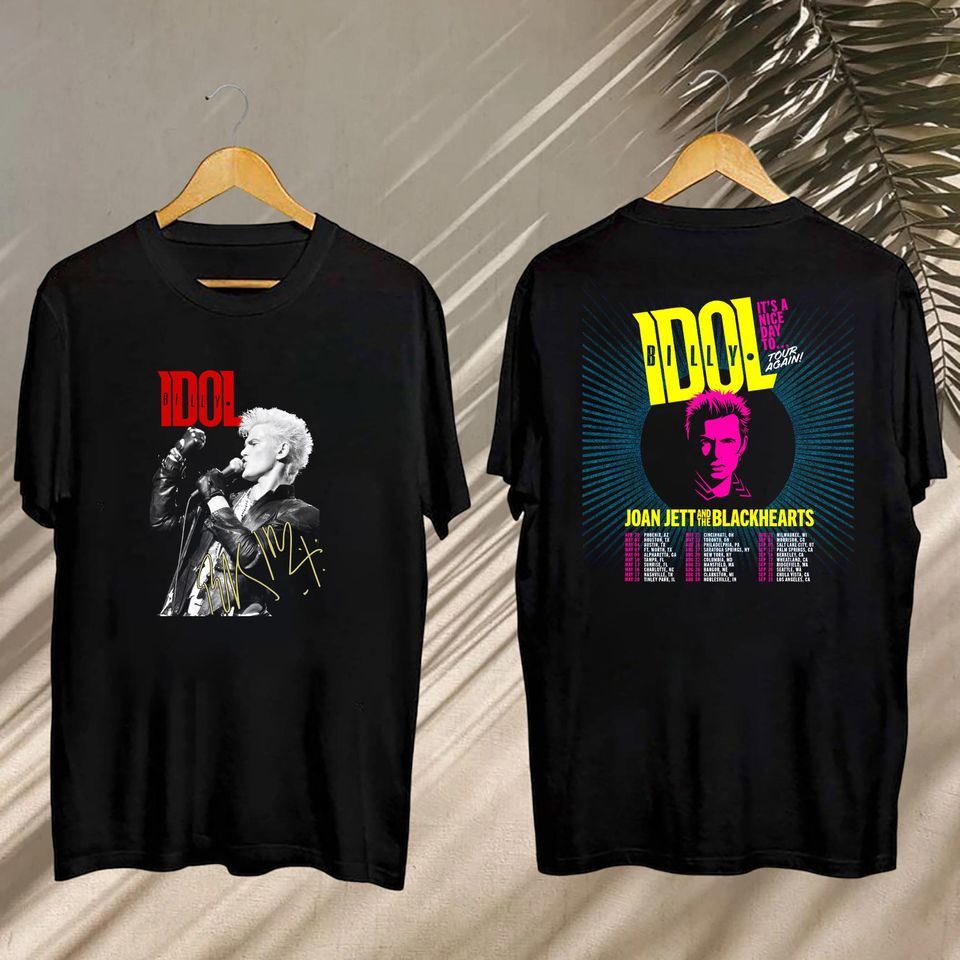 Billy Idol 2025 Concert, Billy Idol It'S Nice Day To Tour Again 2025 Shirt, Billy Idol Fan Shirt
