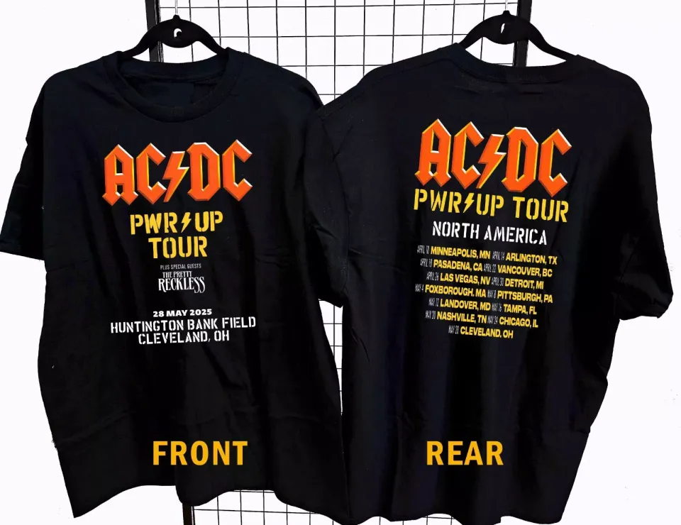 Ac Dc 2025 Power Up Tour Cleveland Concert T -Shirt