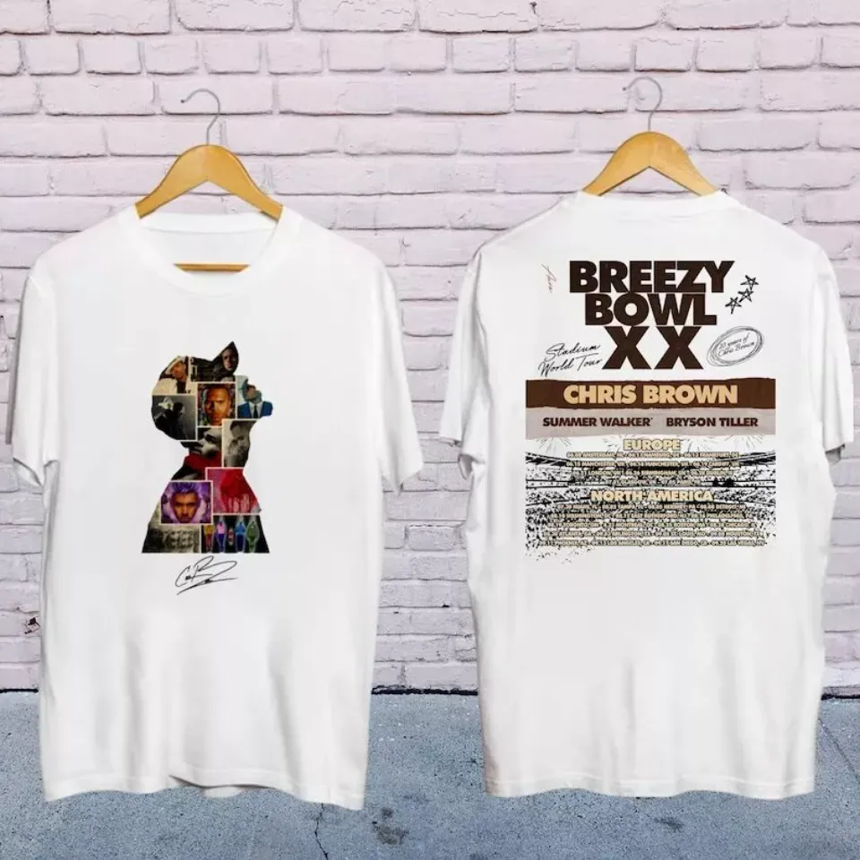 2025 Chris Brown Breezy Bowl Xx Tour Shirt, Chris Brown Album Shirt