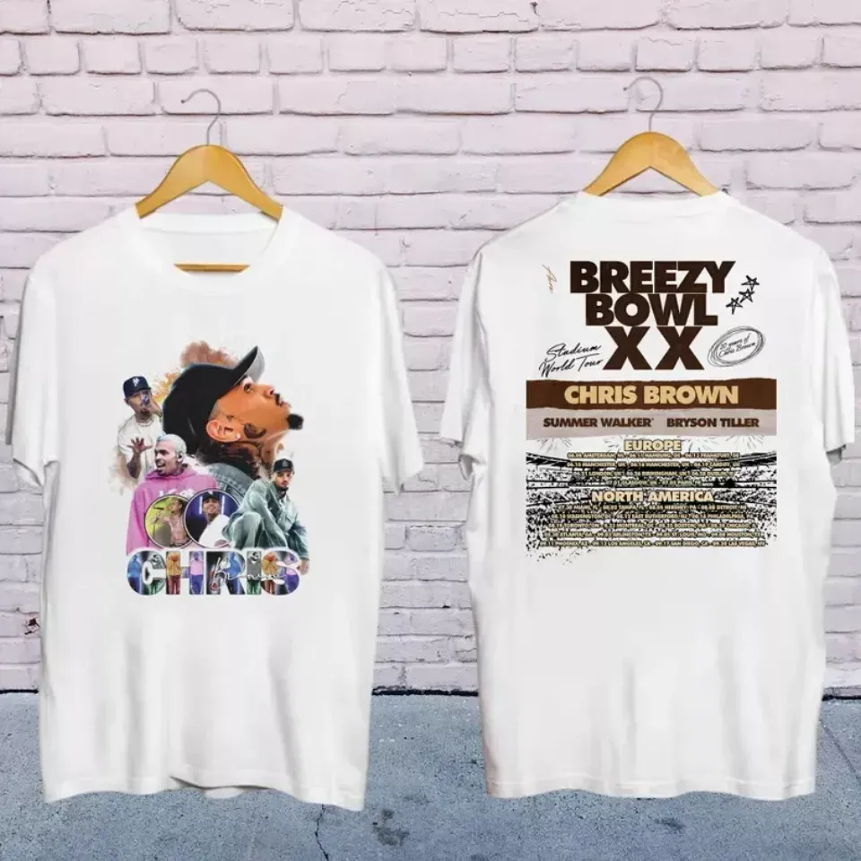 2025 Chris Brown Breezy Bowl Xx Tour Shirt, Chris Brown Album Shirt