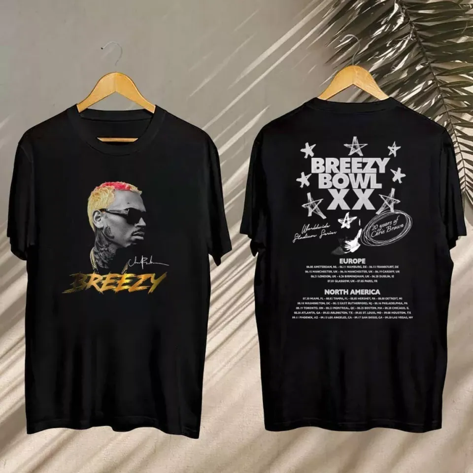Chris Brown 2025 Merch Shirt, 2025 Chris Brown Breezy Bowl Xx Tour Shirt