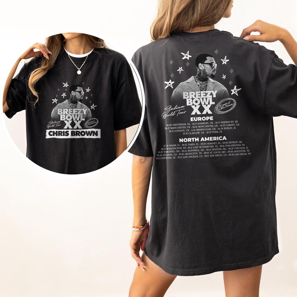 2025 Chris Brown Breezy Bowl Tour Shirt, Breezy Bowl Merch, Chris Brown Merch