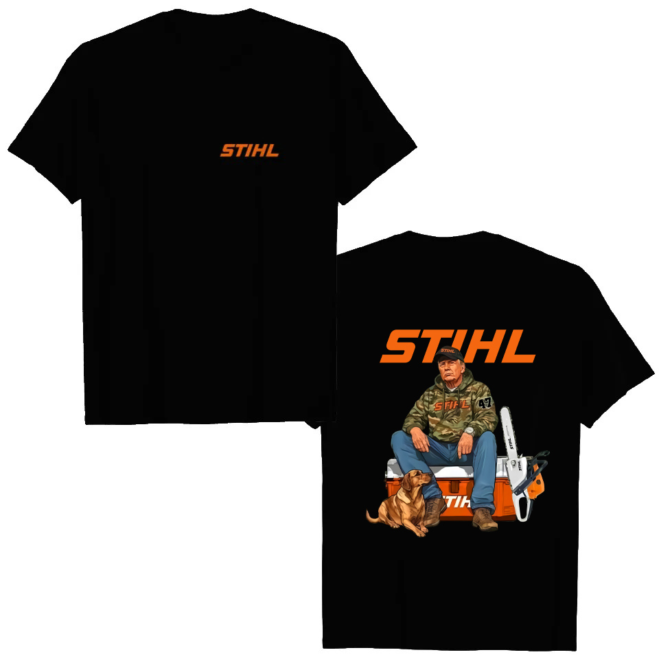 Stihl Trump Camo Unisex Double Sided Shirt Full Hand Drill Dog Hunt Double Sided Shirt For Men